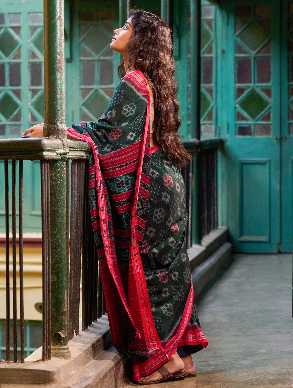 Sambalpuri Handwoven Ikat Soft Cotton Saree - Van Dhrshti
