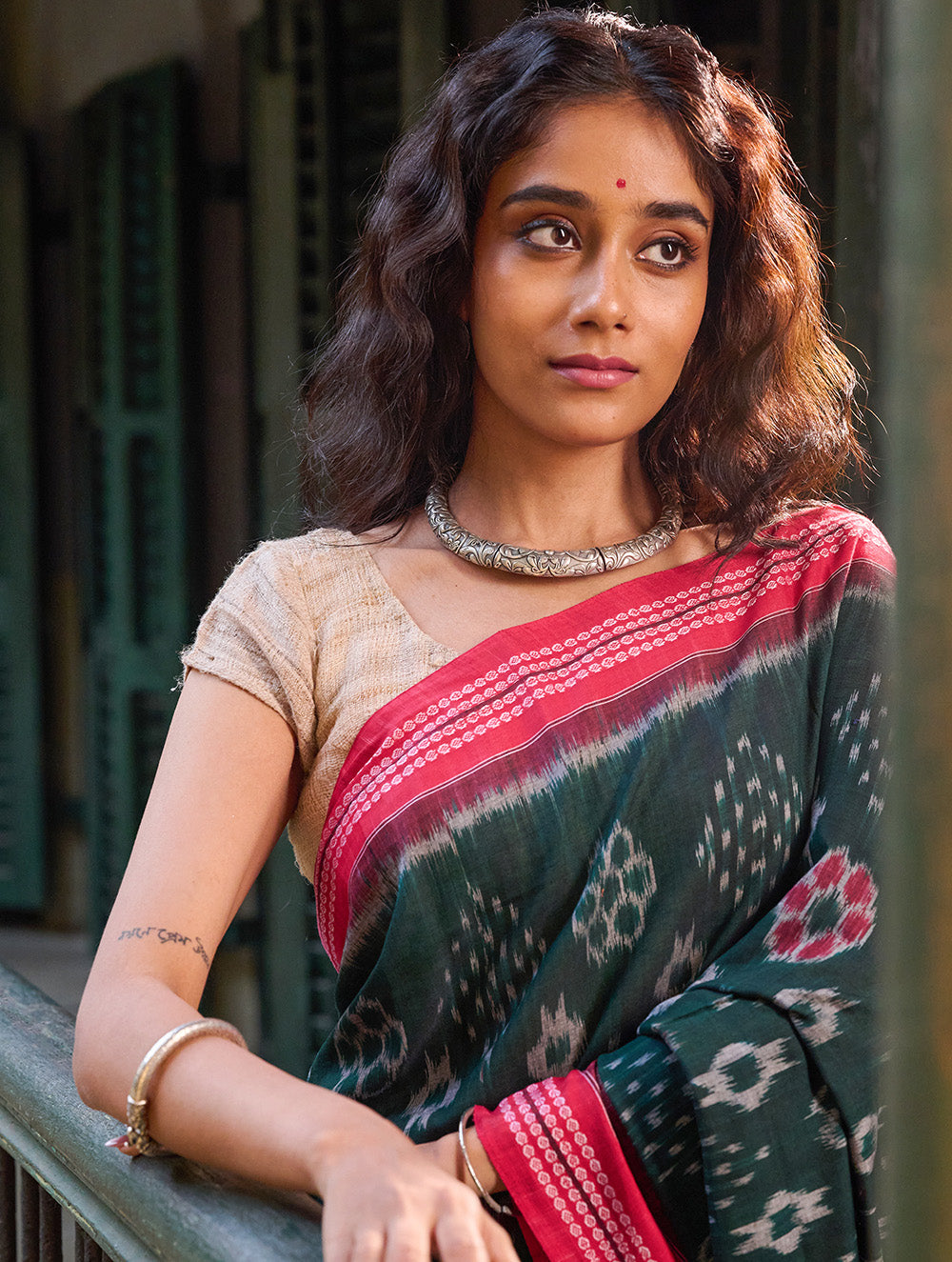 Sambalpuri Handwoven Ikat Soft Cotton Saree - Van Dhrshti
