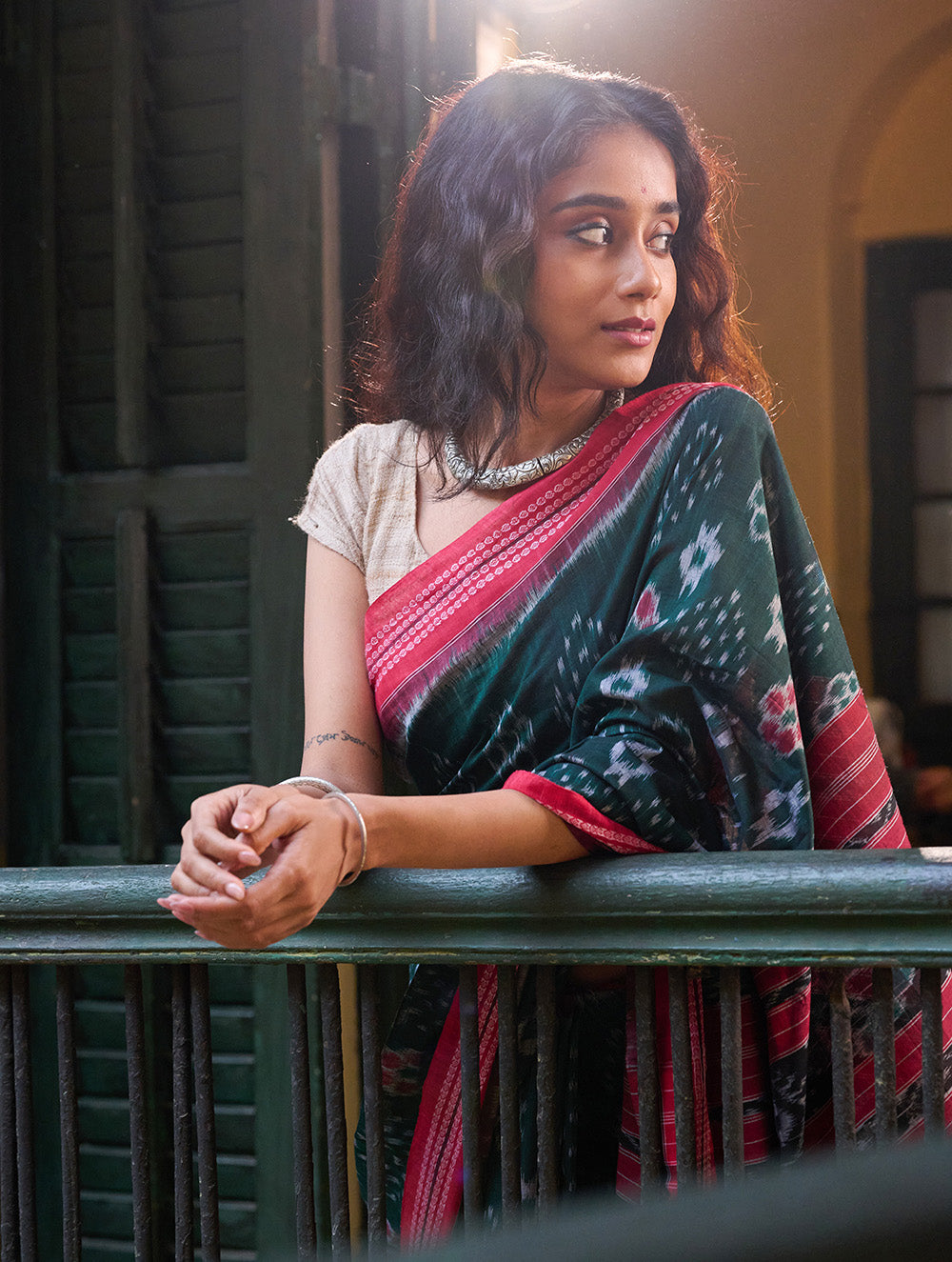 Sambalpuri Handwoven Ikat Soft Cotton Saree - Van Dhrshti