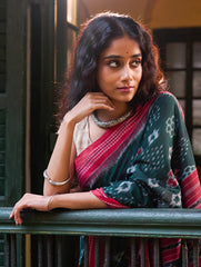 Sambalpuri Handwoven Ikat Soft Cotton Saree - Van Dhrshti