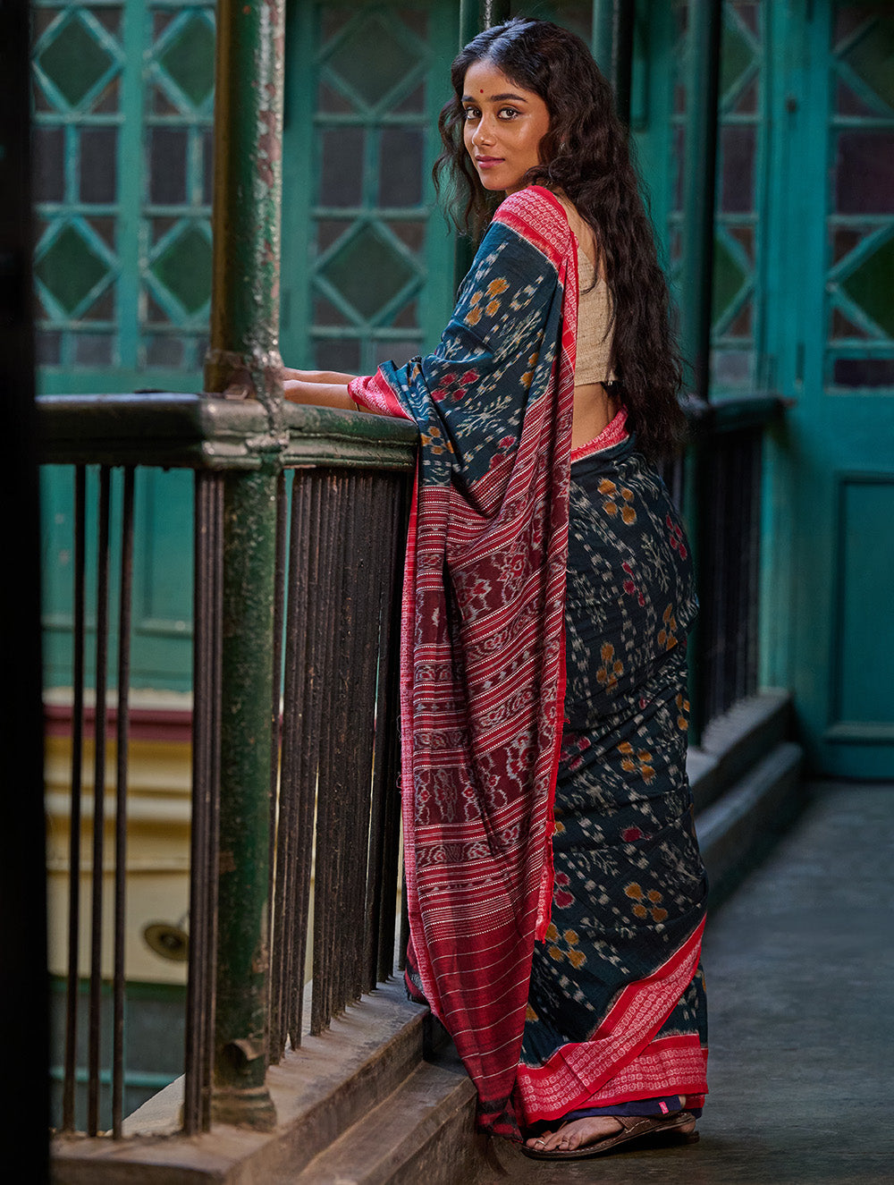 Sambalpuri Handwoven Ikat Soft Cotton Saree - Sonar Van