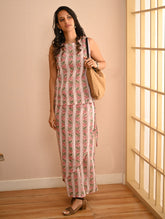 Work Chic. Soft Sanganer Block Printed Wrap Set - Rose Panels (Set of 2)