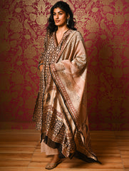 Light Festive. Bagru Hand Block Printed Chanderi Kurta Set - Gulshan ( 3 pc set)