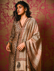 Light Festive. Bagru Hand Block Printed Chanderi Kurta Set - Gulshan ( 3 pc set)