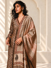 Light Festive. Bagru Hand Block Printed Chanderi Kurta Set - Gulshan ( 3 pc set)
