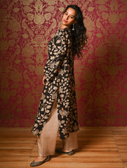 Exclusive, Authentic Kalamkari Silk Viscose Blend Loose Fit Kurta Set - Peacocks (2 pc set)