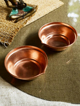 Tambat Handbeaten Large Copper Diya Pair (5.5 inches) - Akhanda Deep (Set of 2)