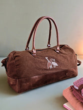 Kantha Caravan Collection: The Kantha & Canvas Duffle Bag - Chestnut Peafowl (Large)
