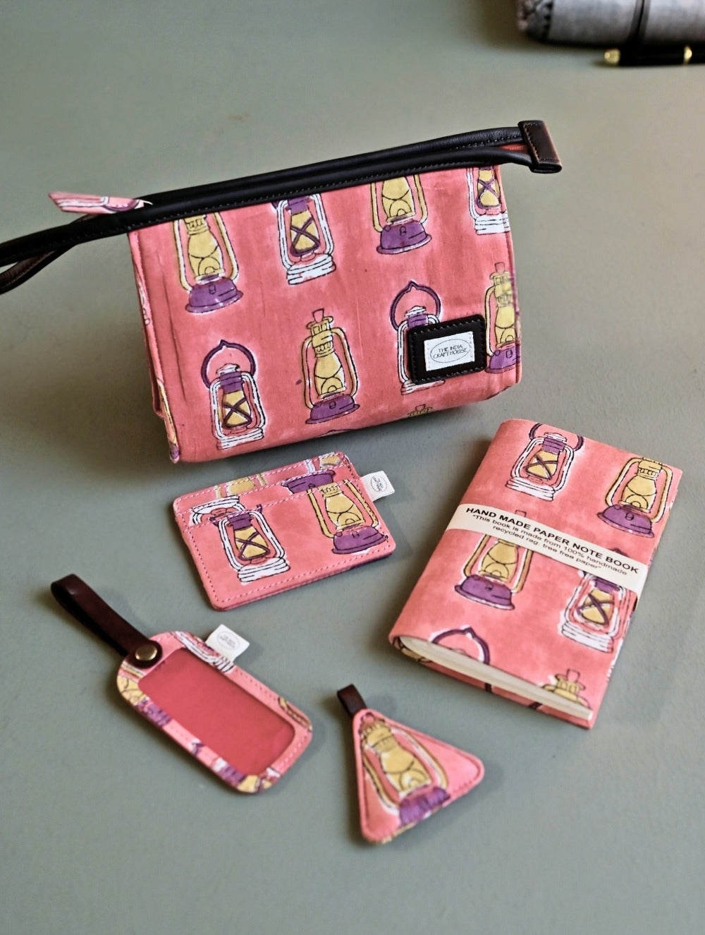The Traveller’s Collection: Fabric Travel Set - Sienna Vine (Set of 5).