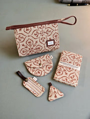 The Traveller’s Collection: Fabric Travel Set - Pink Lantern (Set of 5)