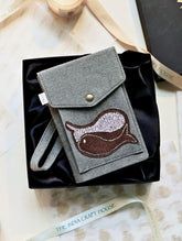 Kantha Caravan Collection: The Kantha & Canvas Cross Body Sling Bag with Journal - Piscean Slate