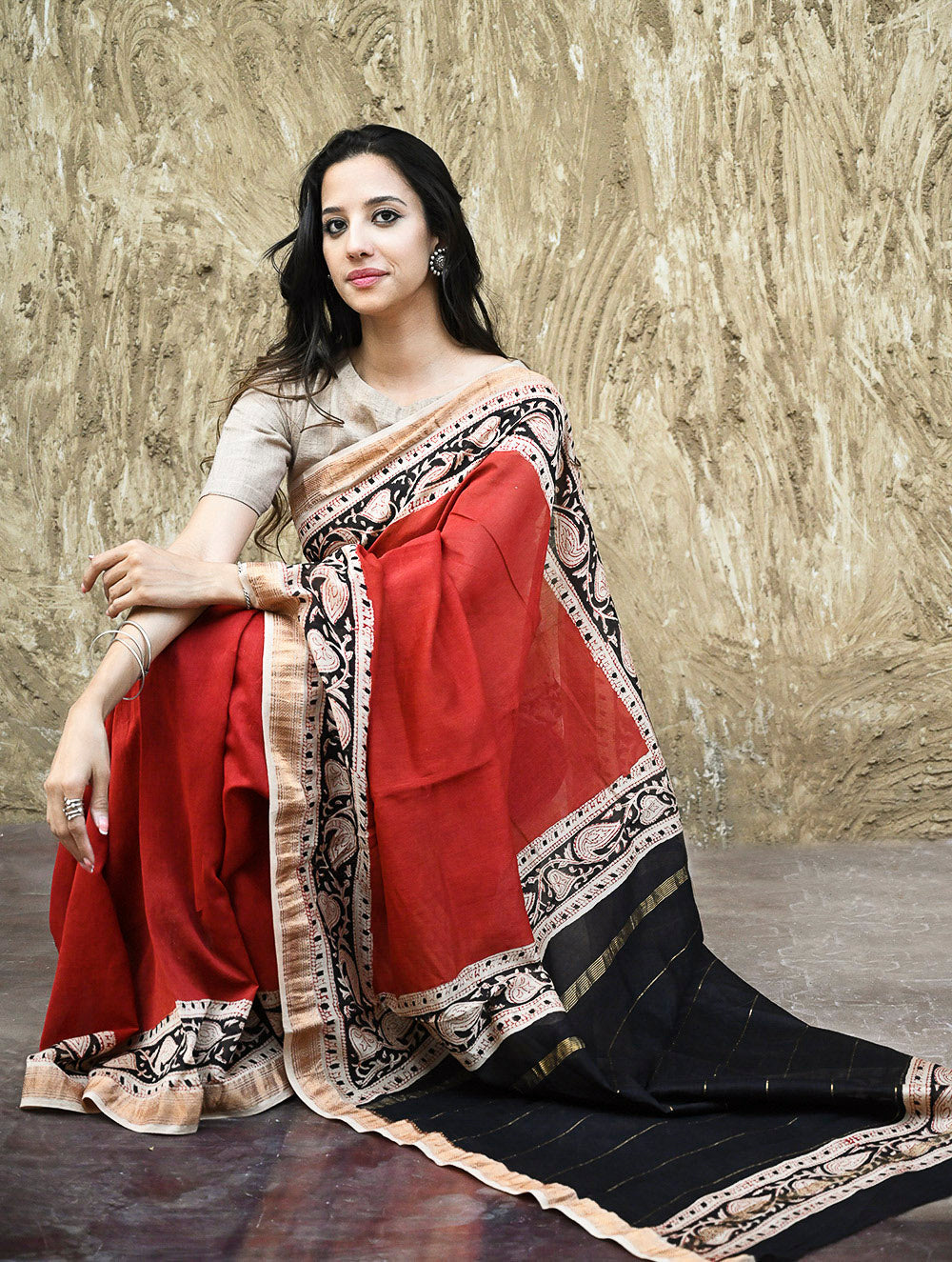 Bagru Hand Block printed Maheshwari