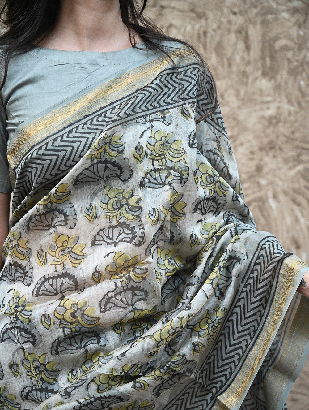 Sanganeri Hand Block printed Maheshwari