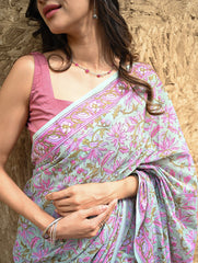 Sanganeri Hand Block printed Mul Cotton