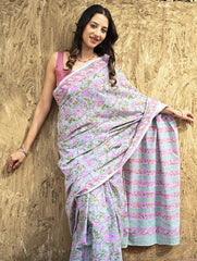 Sanganeri Hand Block printed Mul Cotton