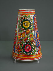 Andhra Leather Craft Lamp Shade - Mayurrekha - Height 12 inches