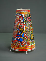 Andhra Leather Craft Lamp Shade - Mayurrekha - Height 12 inches
