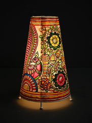 Andhra Leather Craft Lamp Shade - Mayurrekha - Height 12 inches