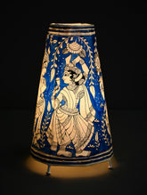 Andhra Leather Craft Lamp Shade - Shayamaneel - Height 12 inches
