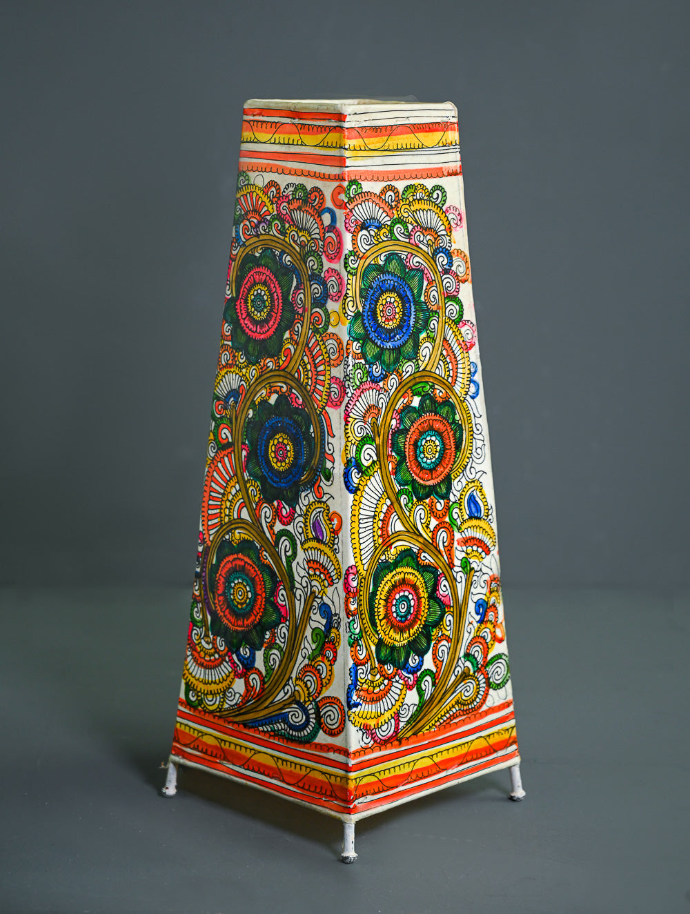 Andhra Leather Craft Lamp Shade - High Garden - Height 16 inches