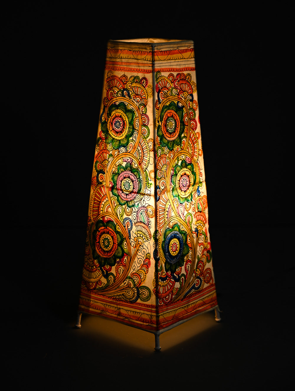 Andhra Leather Craft Lamp Shade - High Garden - Height 16 inches