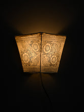 Andhra Leather Craft Wall Lamp Shade - Kusum Rekha - Height 8 inches