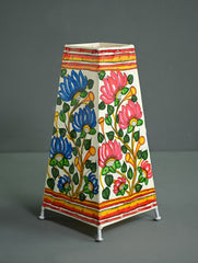 Andhra Leather Craft Lamp Shade - Neelambari - Height 12 inches