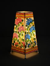 Andhra Leather Craft Lamp Shade - Neelambari - Height 12 inches