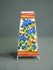Andhra Leather Craft Lamp Shade - Neelambari - Height 12 inches