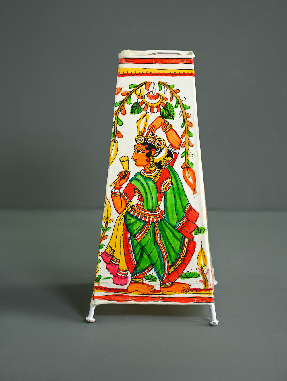 Andhra Leather Craft Lamp Shade - Murali Madhavam - Height 12 inches