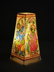 Andhra Leather Craft Lamp Shade - Murali Madhavam - Height 12 inches