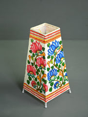Andhra Leather Craft Lamp Shade - Kusum Tarang - Height 12 inches