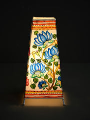 Andhra Leather Craft Lamp Shade - Kusum Tarang - Height 12 inches