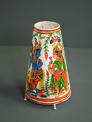 Andhra Leather Craft Lamp Shade - Madhur Milan - Height 12 inches