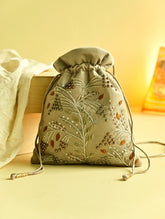 Shahi Nazakat. Zardozi & Resham Embroidered Evening Potli Bag - Gulshan