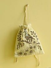 Shahi Nazakat. Zardozi & Resham Embroidered Evening Potli Bag - Gulbadan