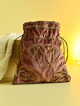 Shahi Nazakat. Zardozi & Resham Embroidered Evening Potli Bag - Noor