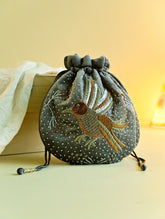 Shahi Nazakat. Zardozi & Resham Embroidered Evening Potli Bag - Rangrez