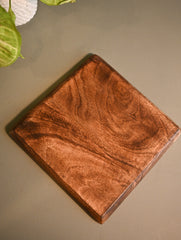 The Pahadi Serveware : Handmade Uttarakhand Wooden Platter - Rooster