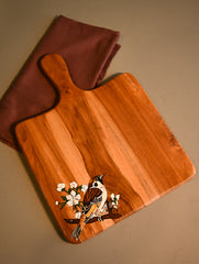 The Pahadi Serveware : Handmade Uttarakhand Wooden Cheese Board - Bird & Blossoms