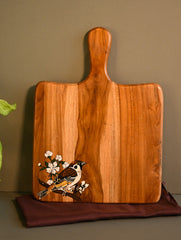 The Pahadi Serveware : Handmade Uttarakhand Wooden Cheese Board - Bird & Blossoms