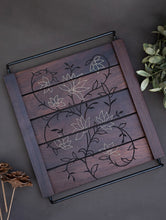 Load image into Gallery viewer, Tarakashi Wooden Inlay Decorative Tray- Floral