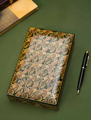 The Shahi Collection. Exclusive, Fine Kashmiri Art Decorative Box - Gold Paisley