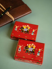 The Shahi Collection. Exclusive, Fine Kashmiri Art Decorative Box - Vibrant Sojourn (Set of Two)