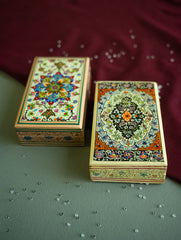 The Shahi Collection. Exclusive, Fine Kashmiri Art Utility Boxes - Dilkash (Small, Set of 2)