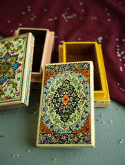 The Shahi Collection. Exclusive, Fine Kashmiri Art Utility Boxes - Dilkash (Small, Set of 2)