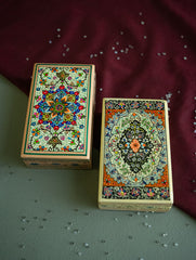 The Shahi Collection. Exclusive, Fine Kashmiri Art Utility Boxes - Dilkash (Small, Set of 2)
