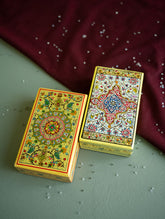 The Shahi Collection. Exclusive, Fine Kashmiri Art Utility Boxes - Kaaleen (Small, Set of 2)