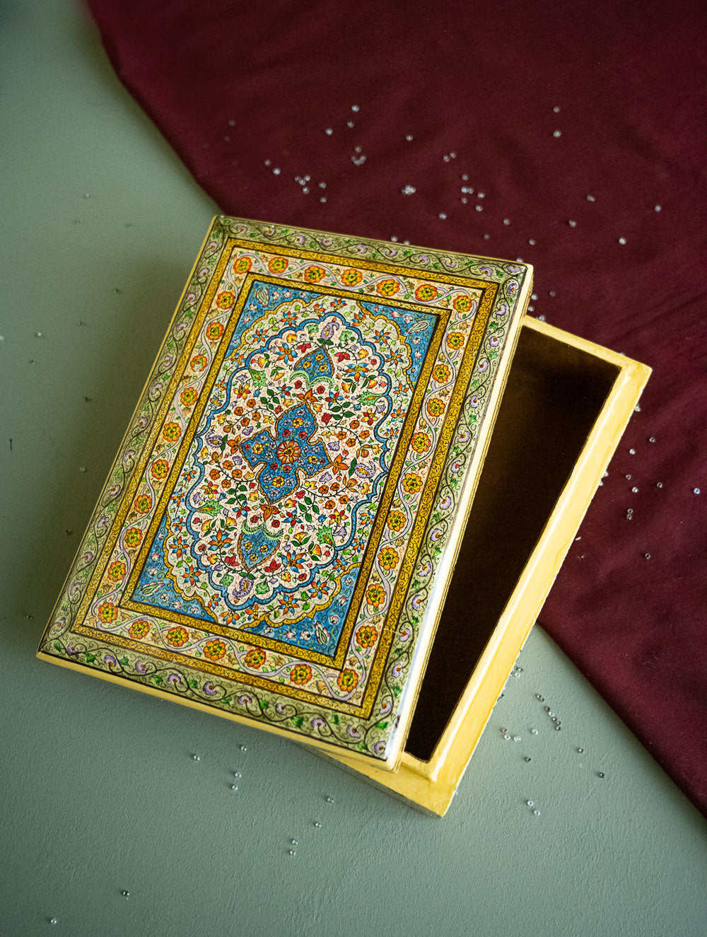 The Shahi Collection. Exclusive, Fine Kashmiri Art Utility Boxes - Naazneen (Large)