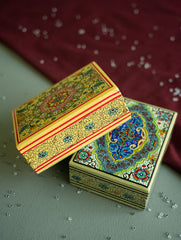 The Shahi Collection. Exclusive, Fine Kashmiri Art Utility Boxes - Naqshdaar (Small, Set of 2)